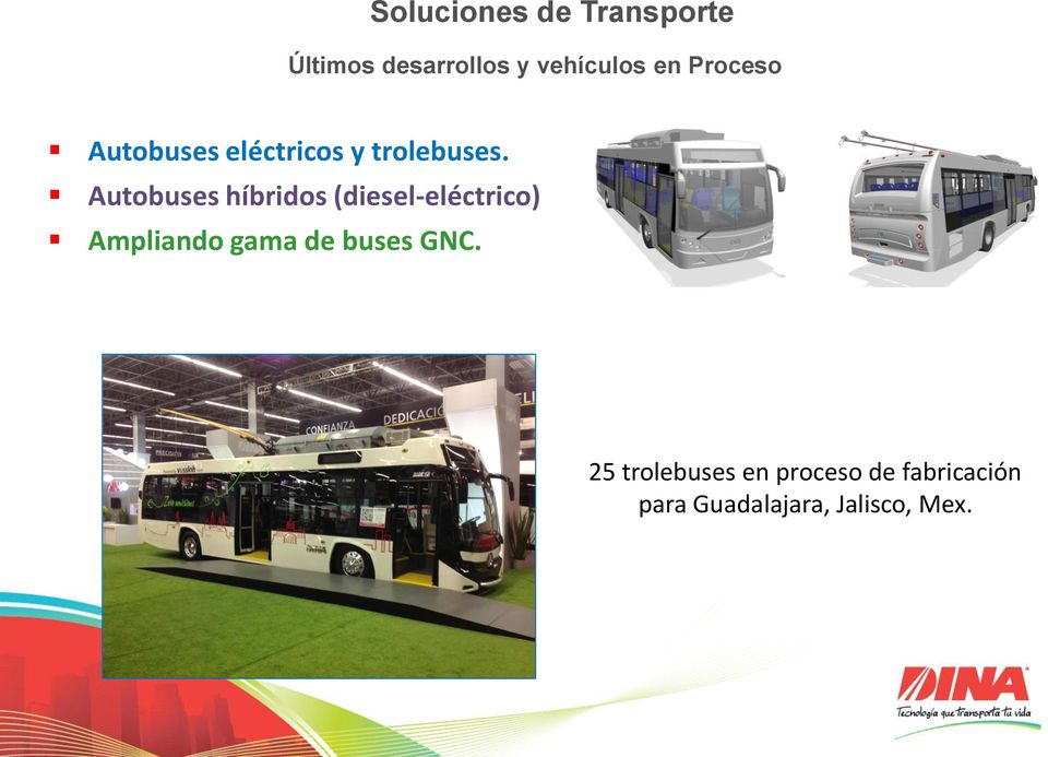 Autobuses híbridos (diesel-eléctrico) Ampliando gama de
