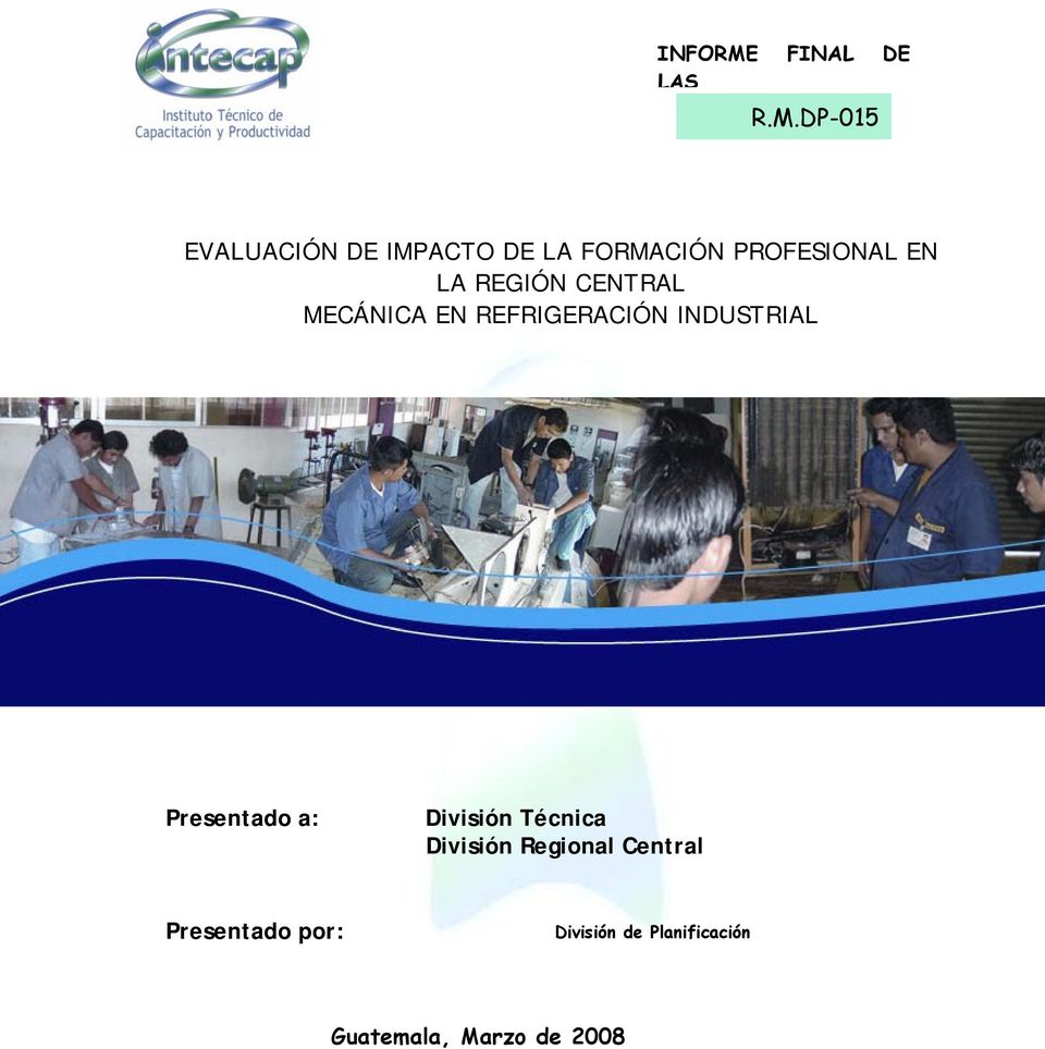 DP-015 EVALUACIÓN DE IMPACTO DE LA FORMACIÓN PROFESIONAL EN LA