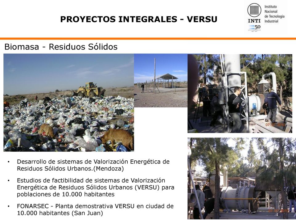(Mendoza) Estudios de factibilidad de sistemas de Valorización Energética de Residuos