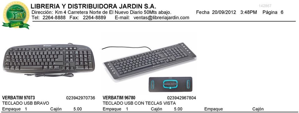 VERBATIM 96780 023942967804 TECLADO USB BRAVO TECLADO USB CON