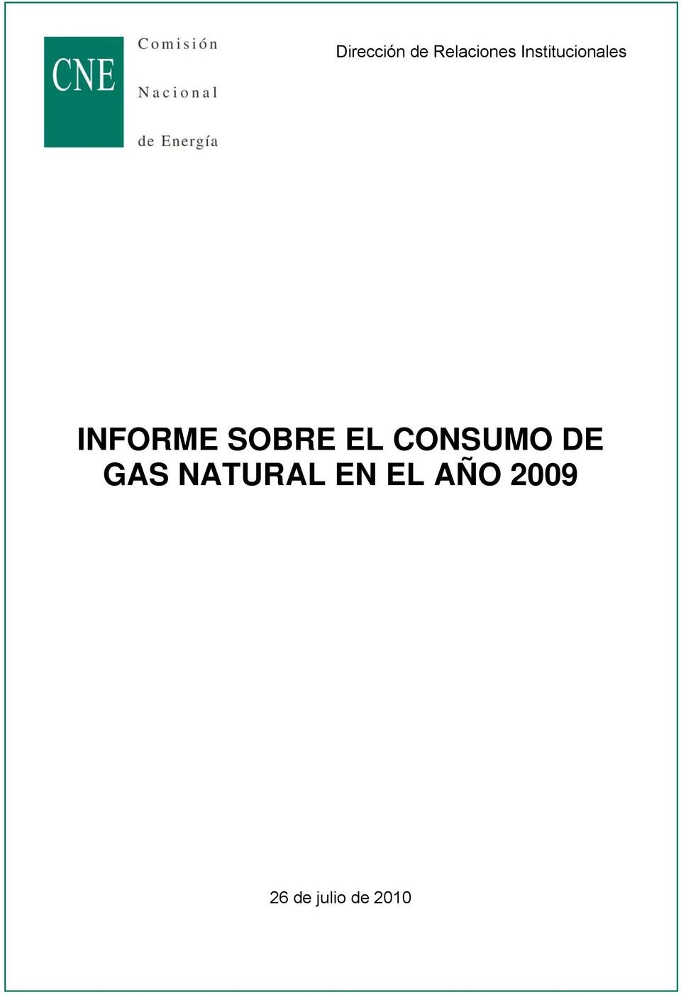 SOBRE EL CONSUMO DE GAS
