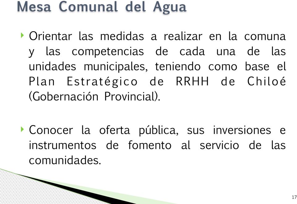 Plan Estratégico de RRHH de Chiloé (Gobernación Provincial).