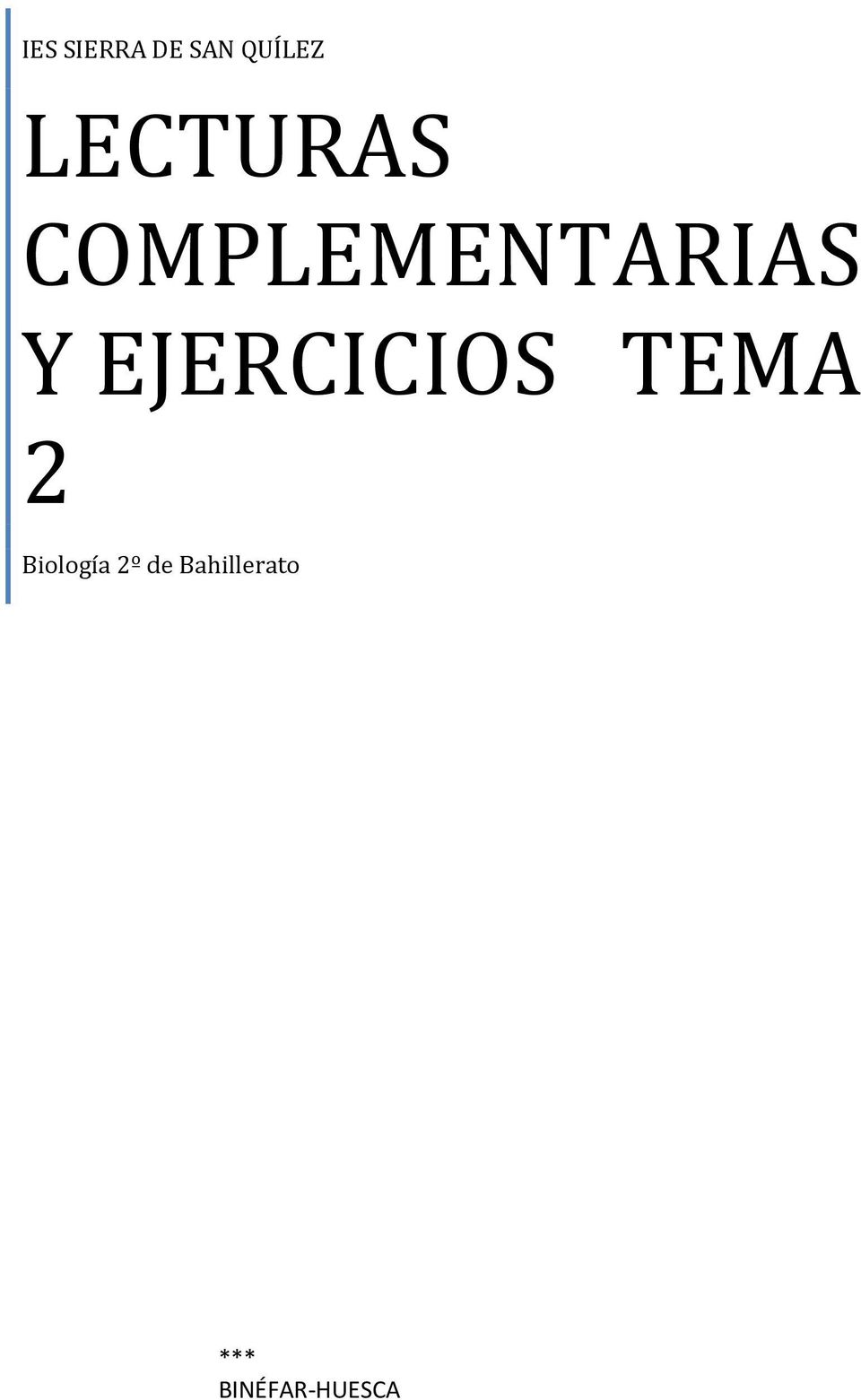 EJERCICIOS TEMA 2 Biología