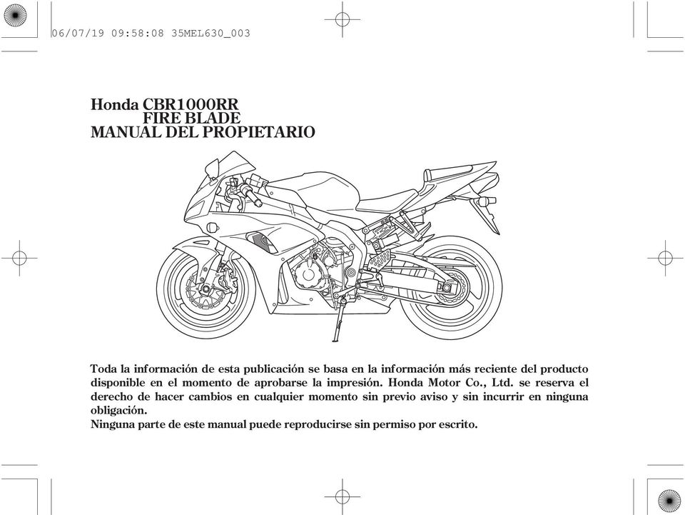 impresión. Honda Motor Co., Ltd.