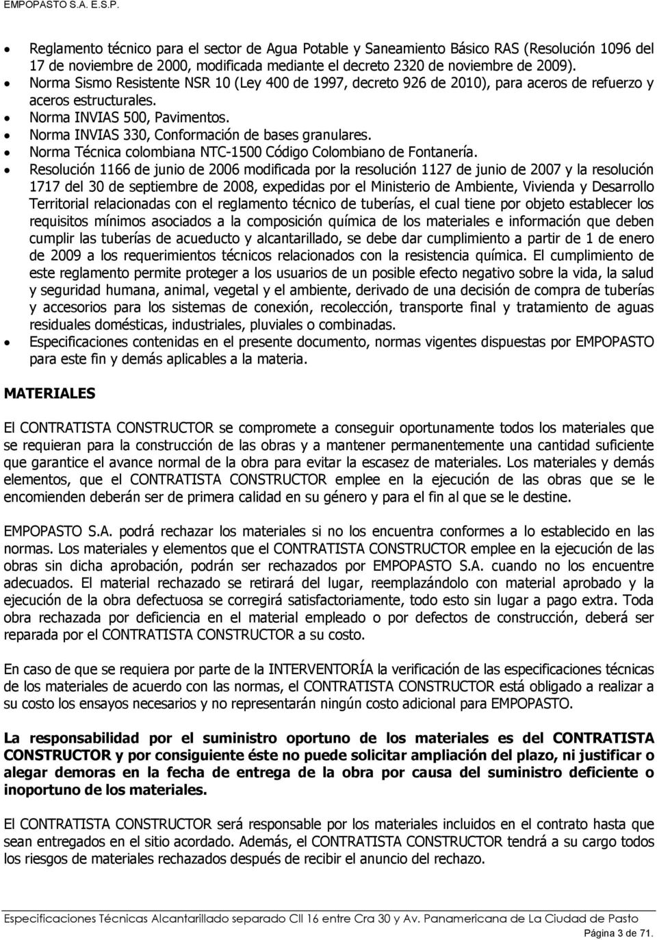 Norma Técnica colombiana NTC-1500 Código Colombiano de Fontanería.