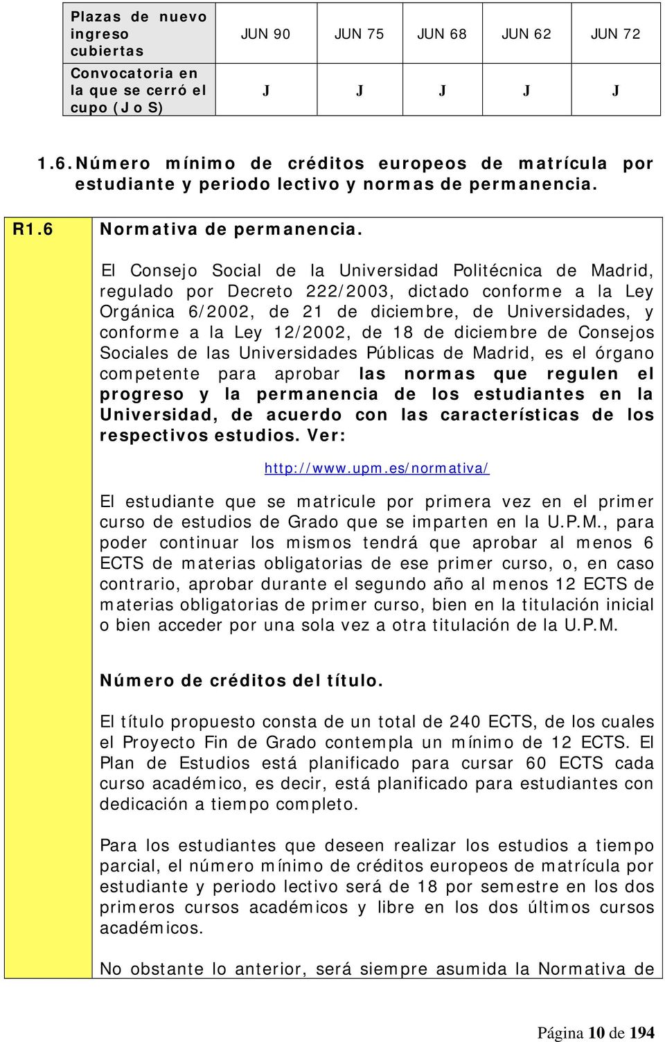El Consejo Social de la Universidad Politécnica de Madrid, regulado por Decreto 222/2003, dictado conforme a la Ley Orgánica 6/2002, de 21 de diciembre, de Universidades, y conforme a la Ley 12/2002,