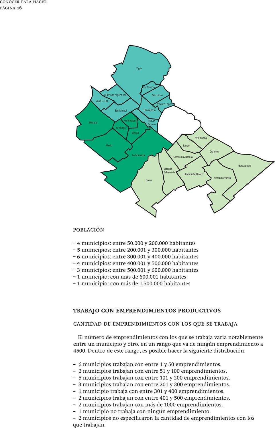 Brown Florencia Varela Berazategui población 4 municipios: entre 50.000 y 200.000 habitantes 5 municipios: entre 200.001 y 300.000 habitantes 6 municipios: entre 300.001 y 400.
