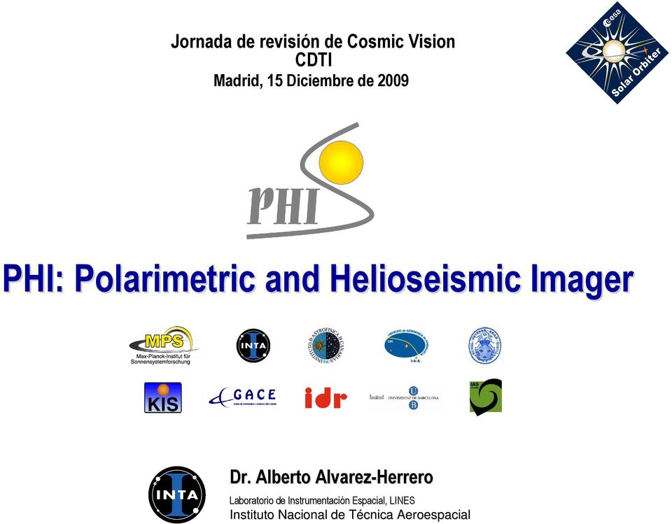 Helioseismic Imager Dr.