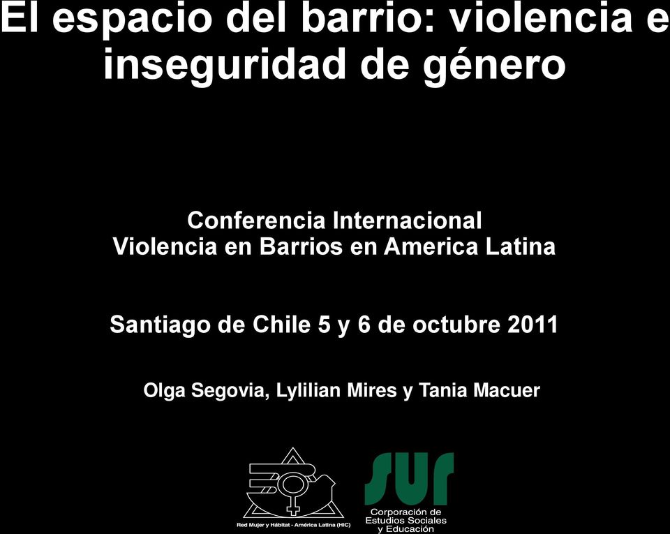 Barrios en America Latina Santiago de Chile 5 y 6