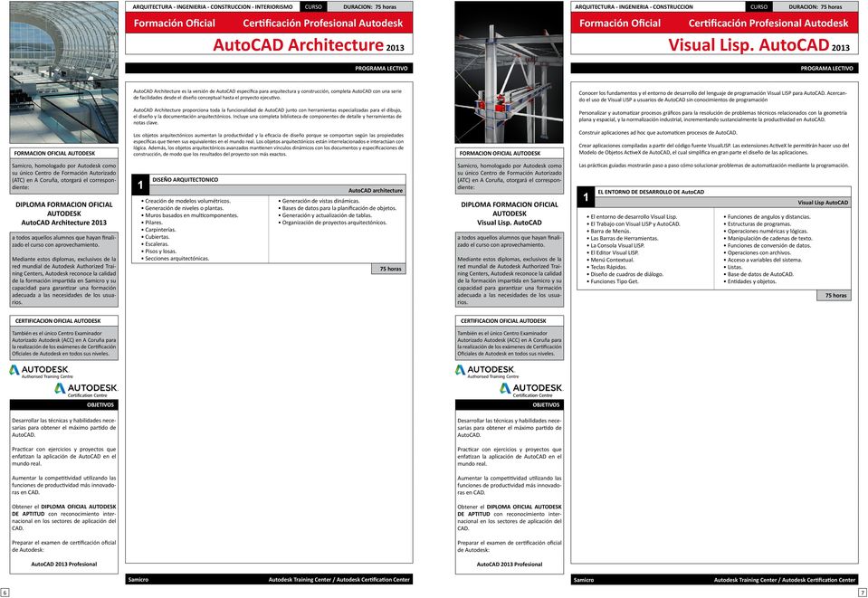 AutoCAD 2013 AutoCAD Architecture es la versión de AutoCAD específica para arquitectura y construcción, completa AutoCAD con una serie de facilidades desde el diseño conceptual hasta el proyecto