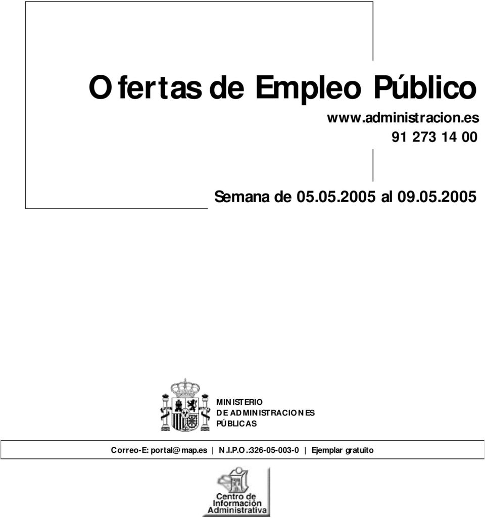 05.2005 al 09.05.2005 MINISTERIO DE