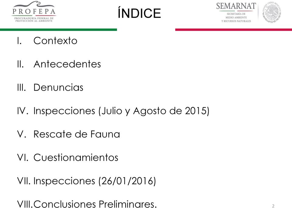 Inspecciones (Julio y Agosto de 2015) V.