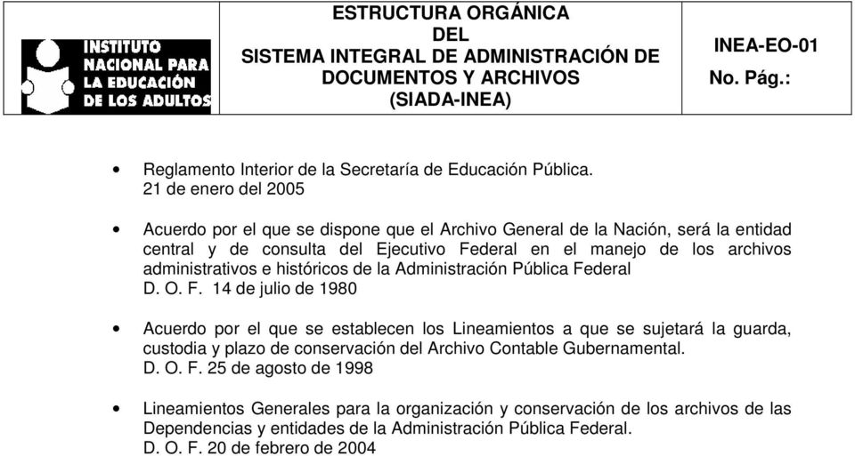 archivos administrativos e históricos de la Administración Pública Fe