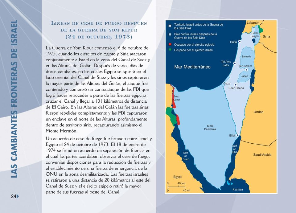 Después de varios días de duros combates, en los cuales Egipto se apostó en el lado oriental del Canal de Suez y los sirios capturaron la mayor parte de las Alturas del Golán, el ataque fue contenido