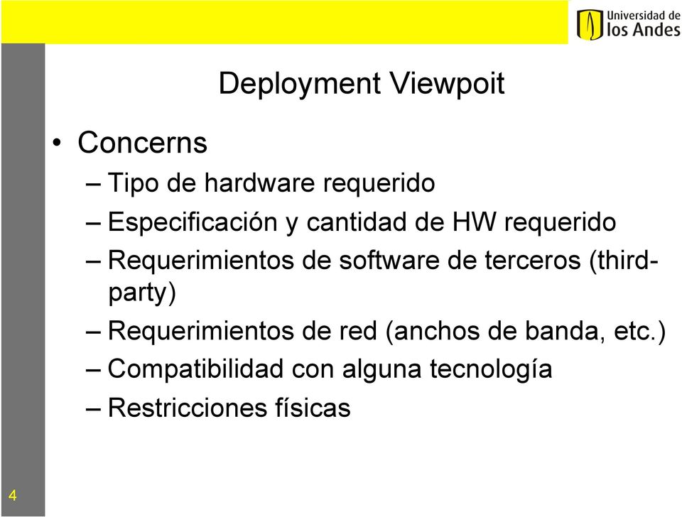 software de terceros (thirdparty) Requerimientos de red (anchos