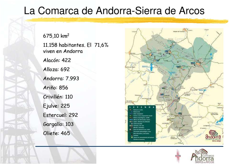 El 71,6% viven en Andorra Alacón: 422 Alloza: 692