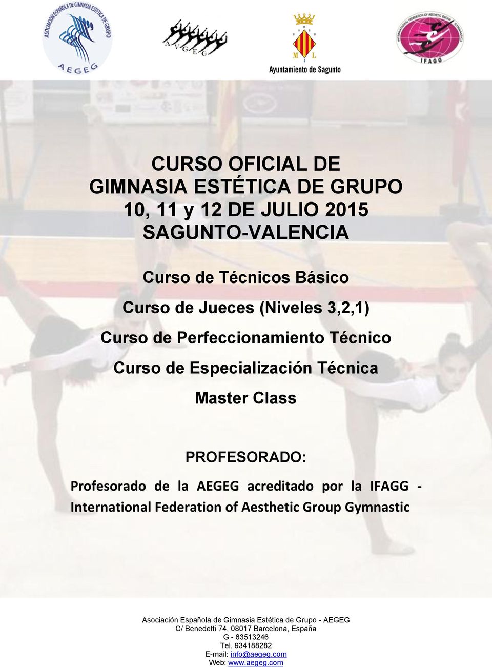 Perfeccionamiento Técnico Curso de Especialización Técnica Master Class PROFESORADO: