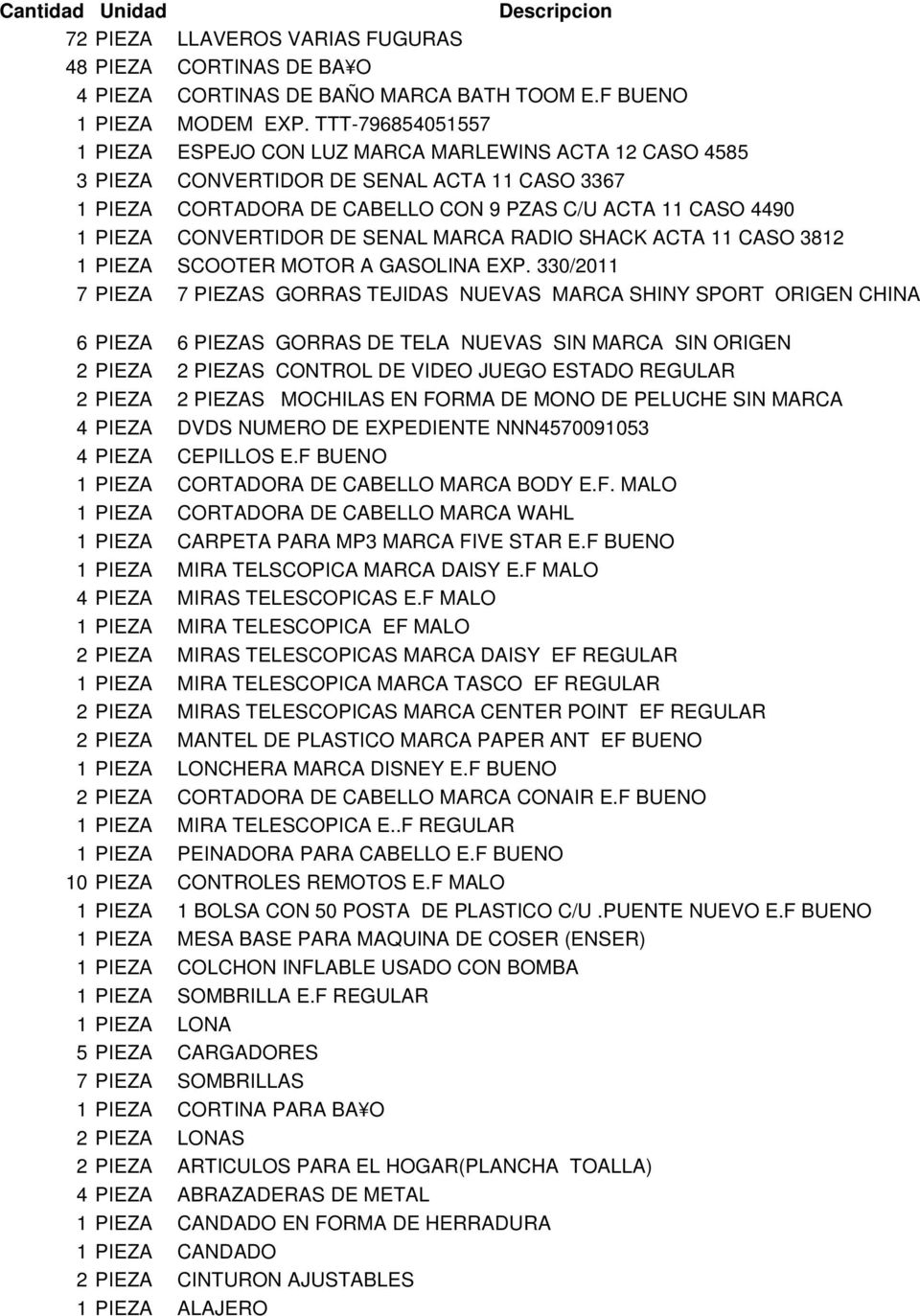 CONVERTIDOR DE SENAL MARCA RADIO SHACK ACTA 11 CASO 3812 1 PIEZA SCOOTER MOTOR A GASOLINA EXP.