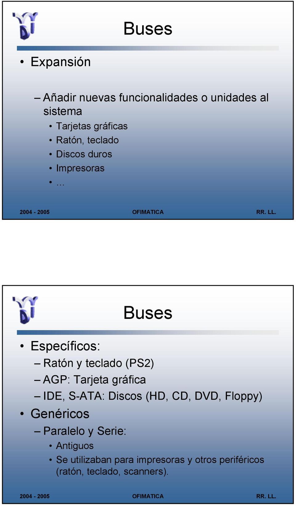 Tarjeta gráfica IDE, S-ATA: Discos (HD, CD, DVD, Floppy) Genéricos Paralelo y Serie: