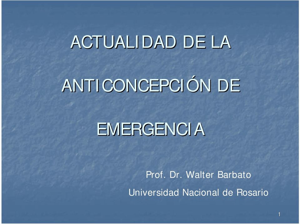 EMERGENCIA Prof. Dr.