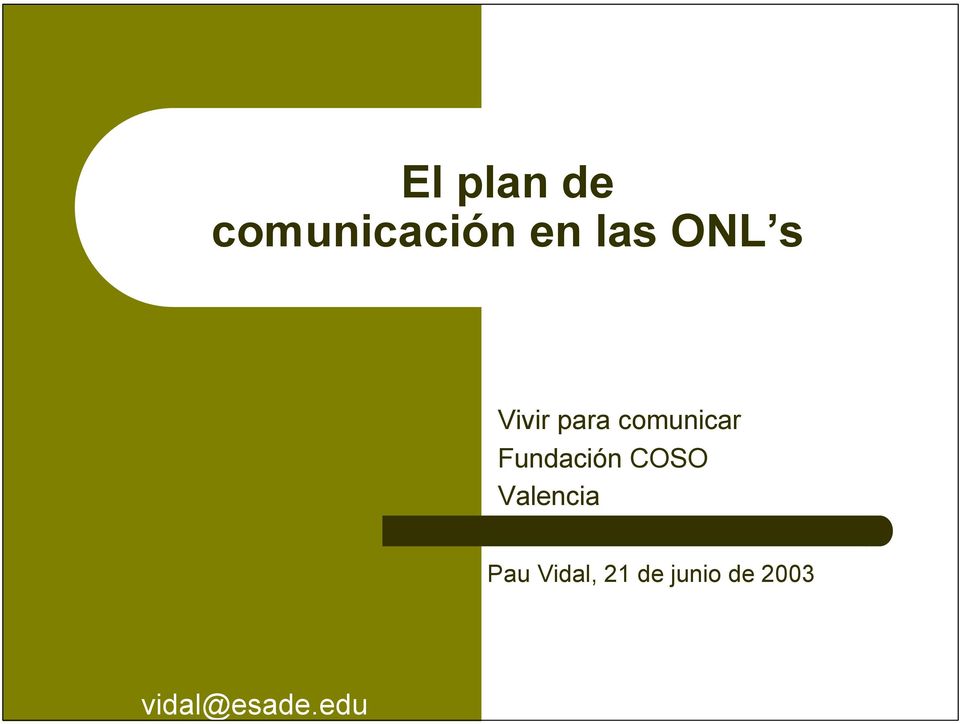 comunicar Fundación COSO
