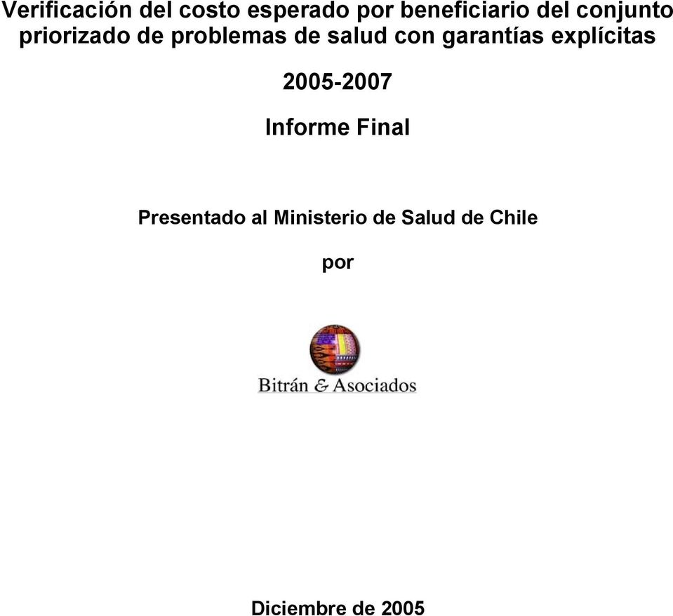 garantías explícitas 2005-2007 Informe Final