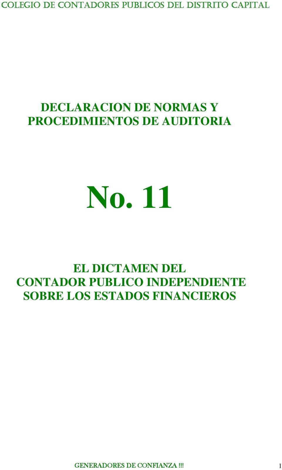11 EL DICTAMEN DEL CONTADOR PUBLICO