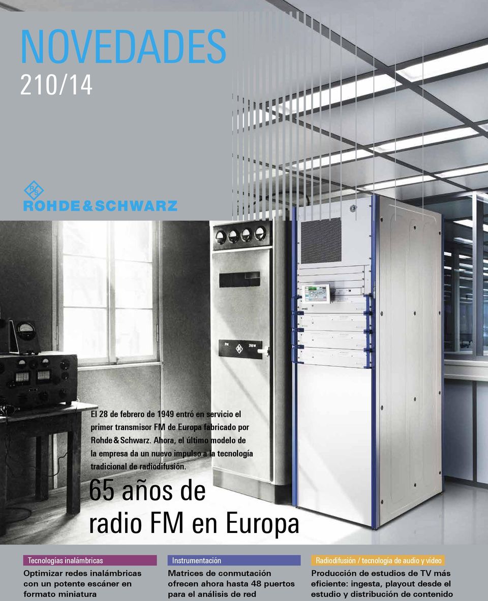 65 años de radio FM en Europa Tecnologías inalámbricas Optimizar redes inalámbricas con un potente escáner en formato miniatura Instrumentación