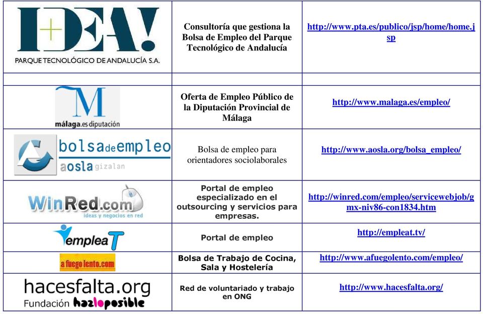 es/empleo/ Bolsa de empleo para orientadores sociolaborales http://www.aosla.