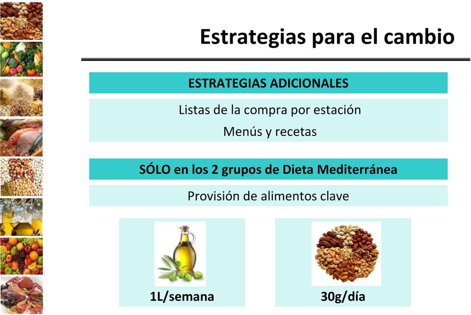 Menús y recetas SÓLO en los 2 grupos de Dieta