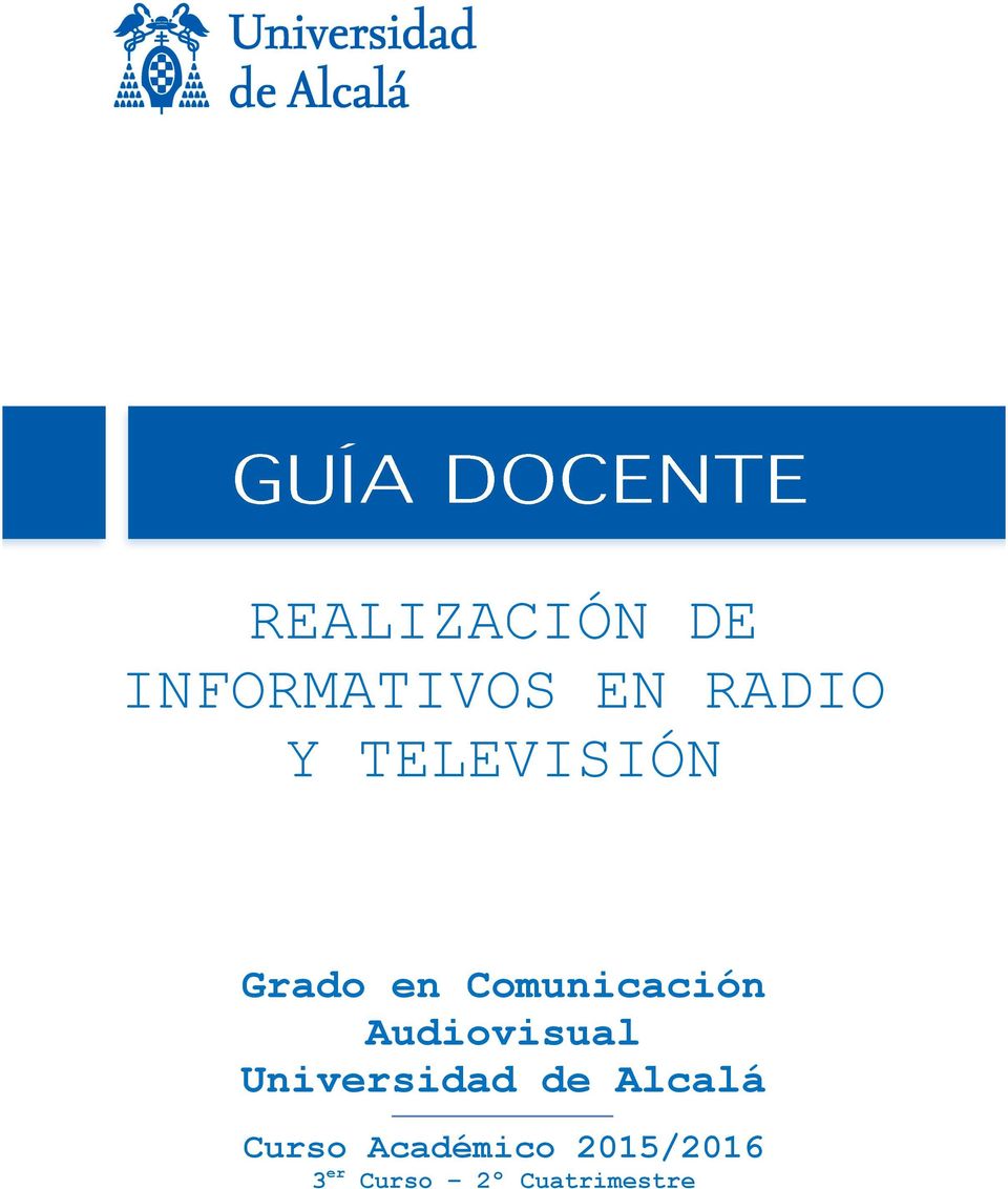 Audiovisual Universidad de Alcalá Curso