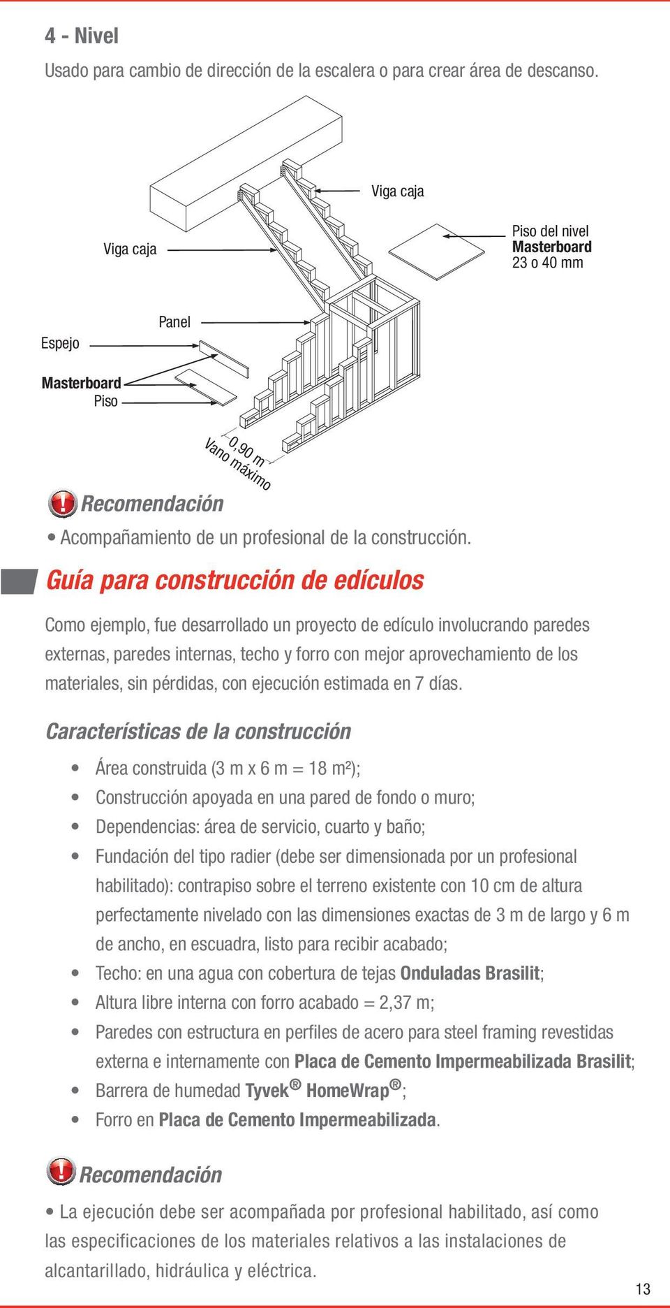 Guía para construcción de edículos Como ejemplo, fue desarrollado un proyecto de edículo involucrando paredes externas, paredes internas, techo y forro con mejor aprovechamiento de los materiales,