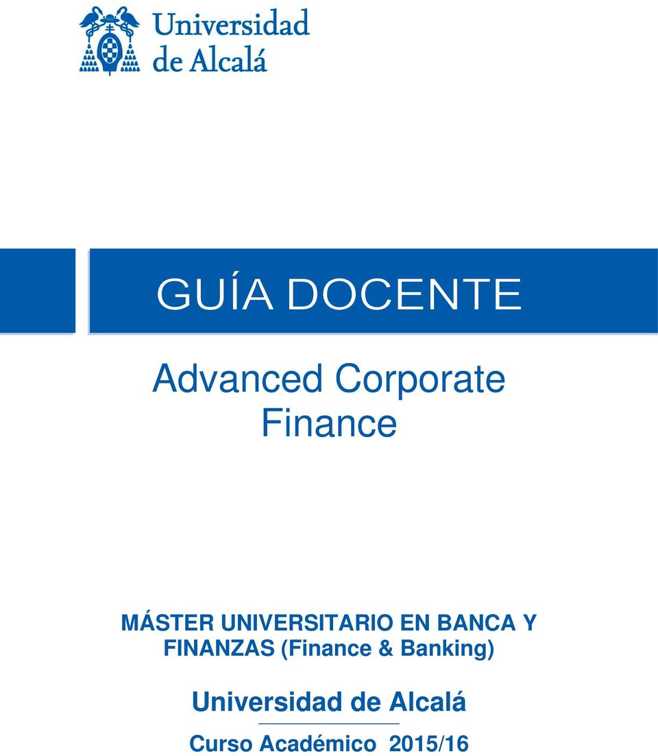 (Finance & Banking) Universidad
