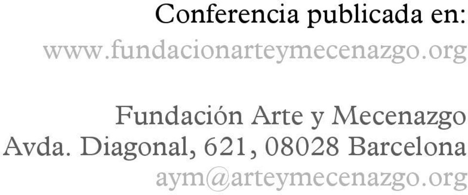 org Fundación Arte y Mecenazgo Avda.