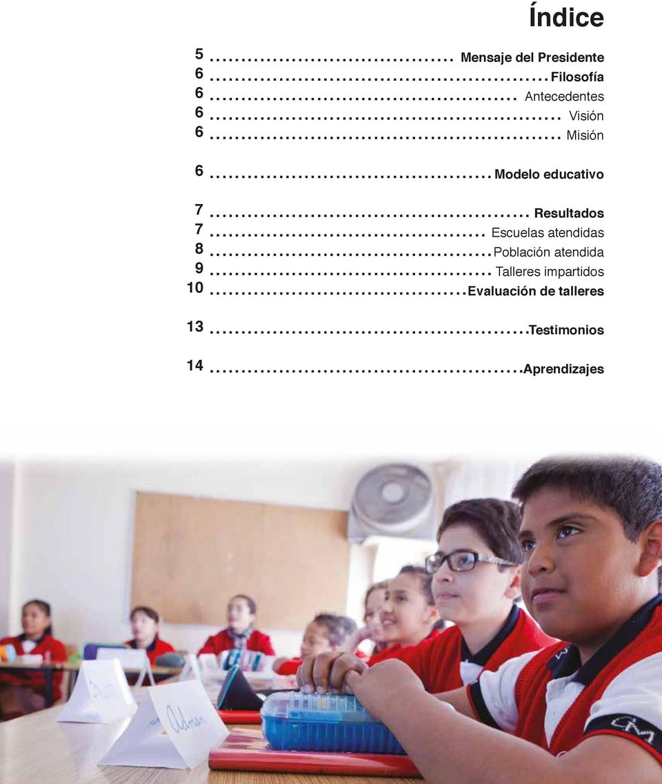 educativo Resultados Escuelas atendidas Población atendida