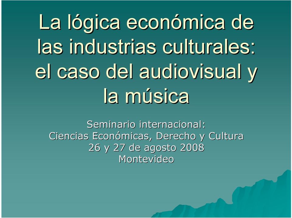 música Seminario internacional: Ciencias