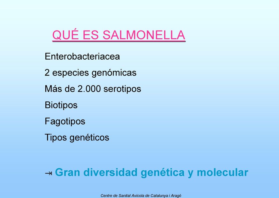 000 serotipos Biotipos Fagotipos