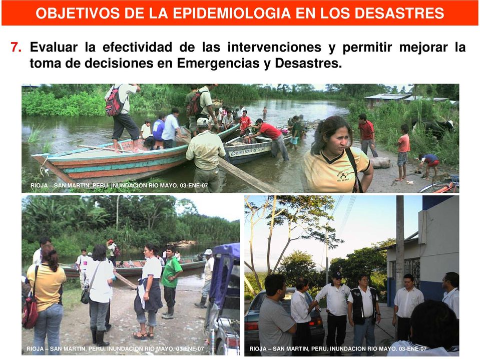 decisiones en Emergencias y Desastres. RIOJA SAN MARTIN, PERU.