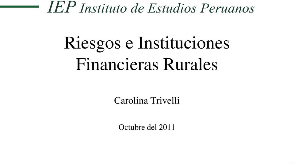 Financieras Rurales
