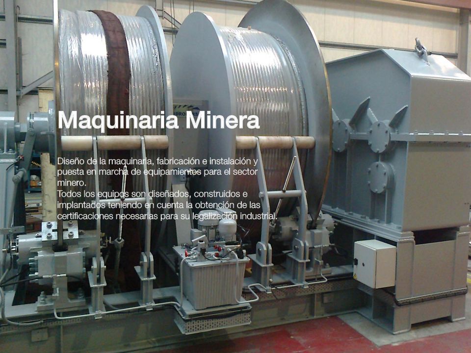 de equipamientos para el sector minero.