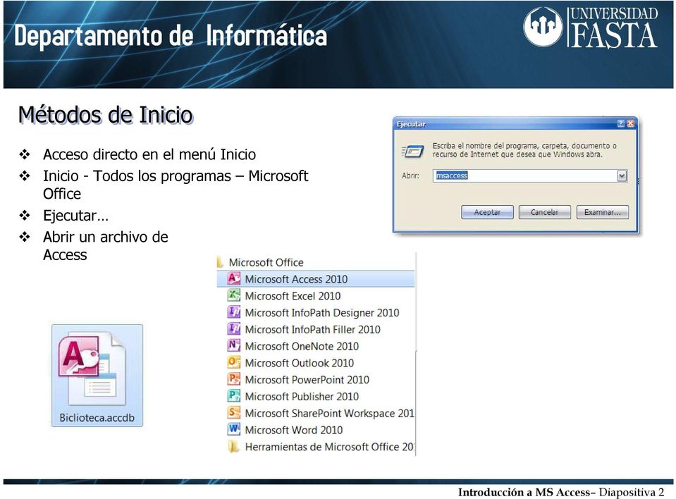 Microsoft Office Ejecutar Abrir un archivo