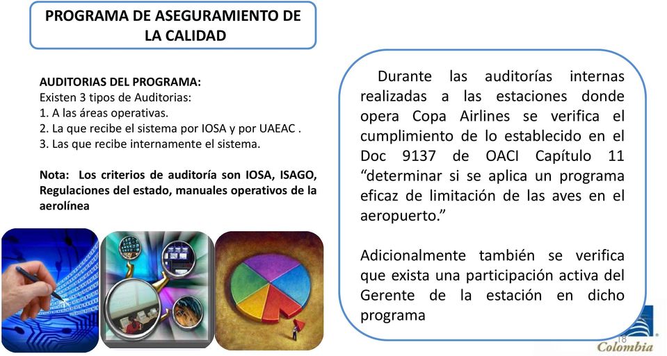 opera Copa Airlines se verifica el cumplimiento de lo establecido en el Doc 9137 de OACI Capítulo 11 determinar si se aplica un programa eficaz de limitación de las aves en el
