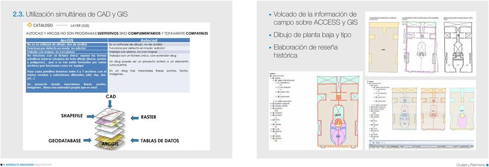 (DWG) ARCHIVOS EN PDF PLANTAS BAJA Y TIPO (PDF) AUTOCAD Y ARCGIS NO SON PROGRAMAS SUSTITUTIVOS SINO COMPLEMENTARIOS Y TOTALMENTE COMPATIBLES ArcGIS Autocad No es un software de dibujo, sino de