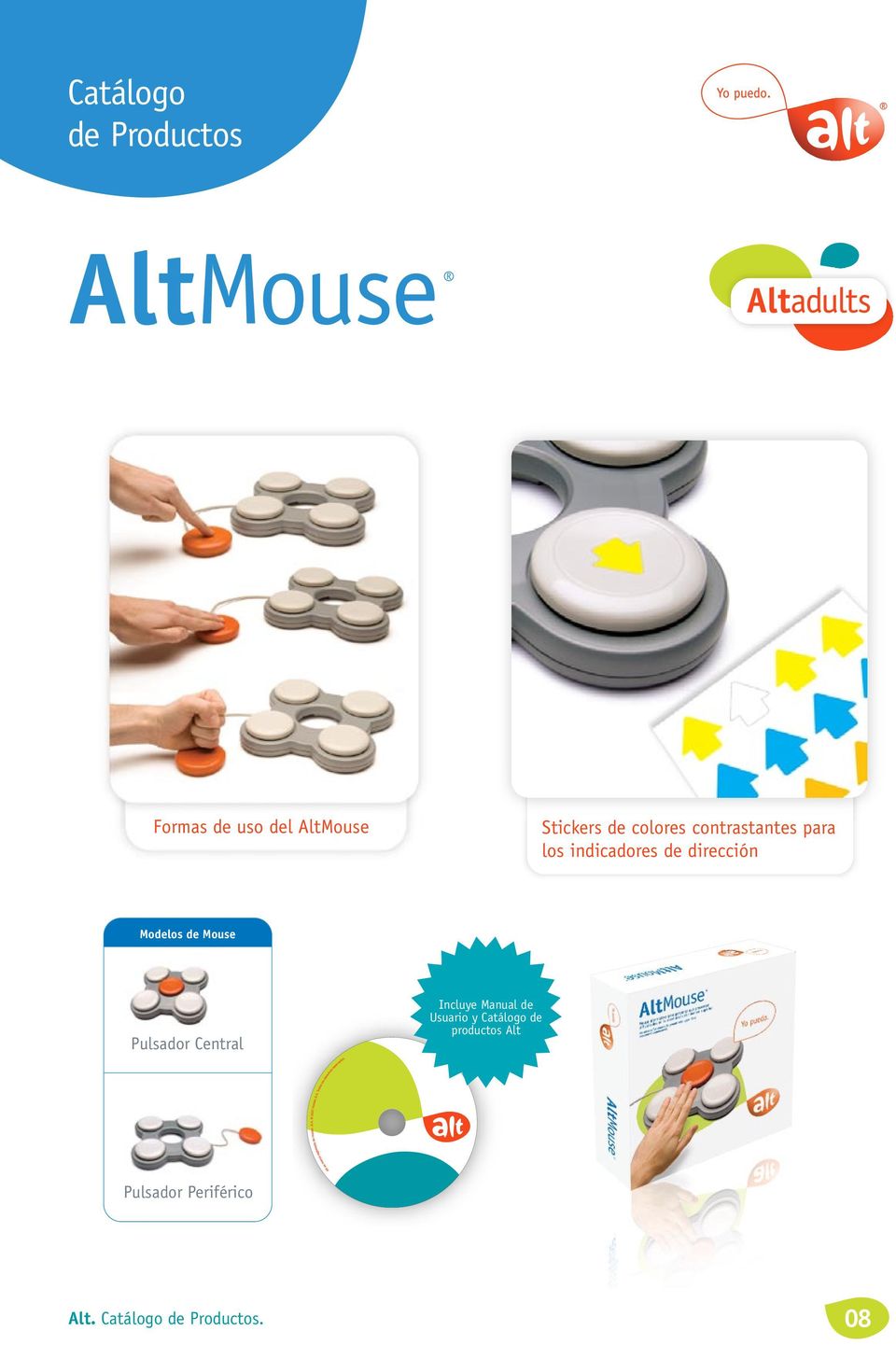 Modelos de Mouse Pulsador Central Incluye Manual de