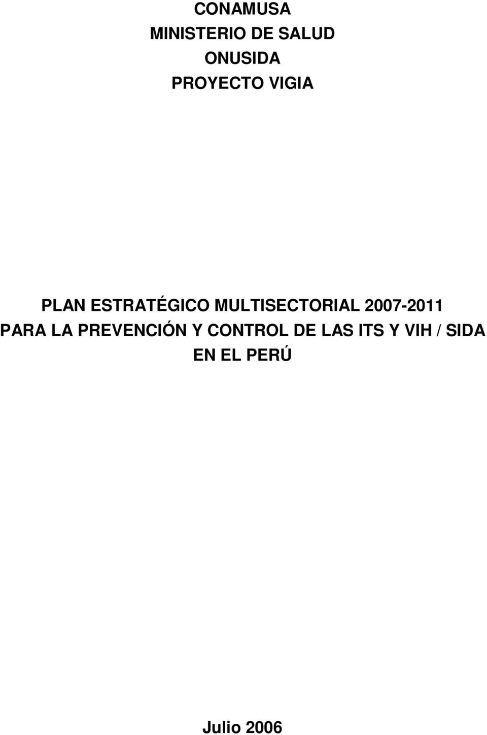 MULTISECTORIAL 2007-2011 PARA LA