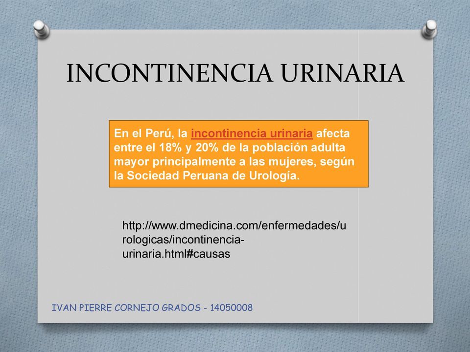 la Sociedad Peruana de Urología. http://www.dmedicina.