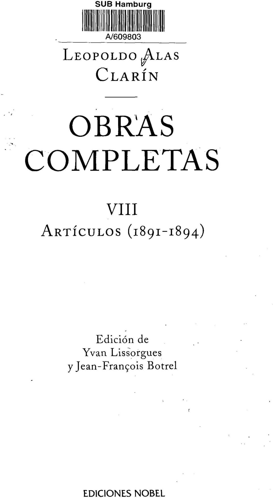 (1891-1894) Edición de Yvan