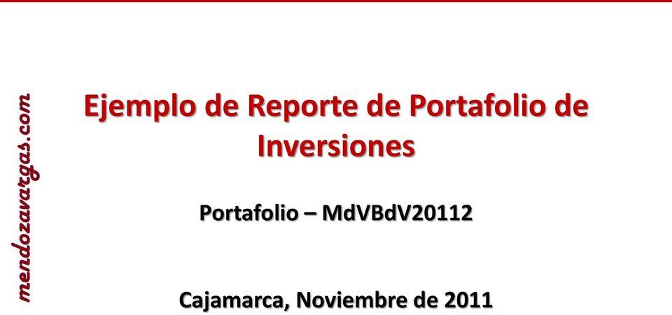 Inversiones Portafolio