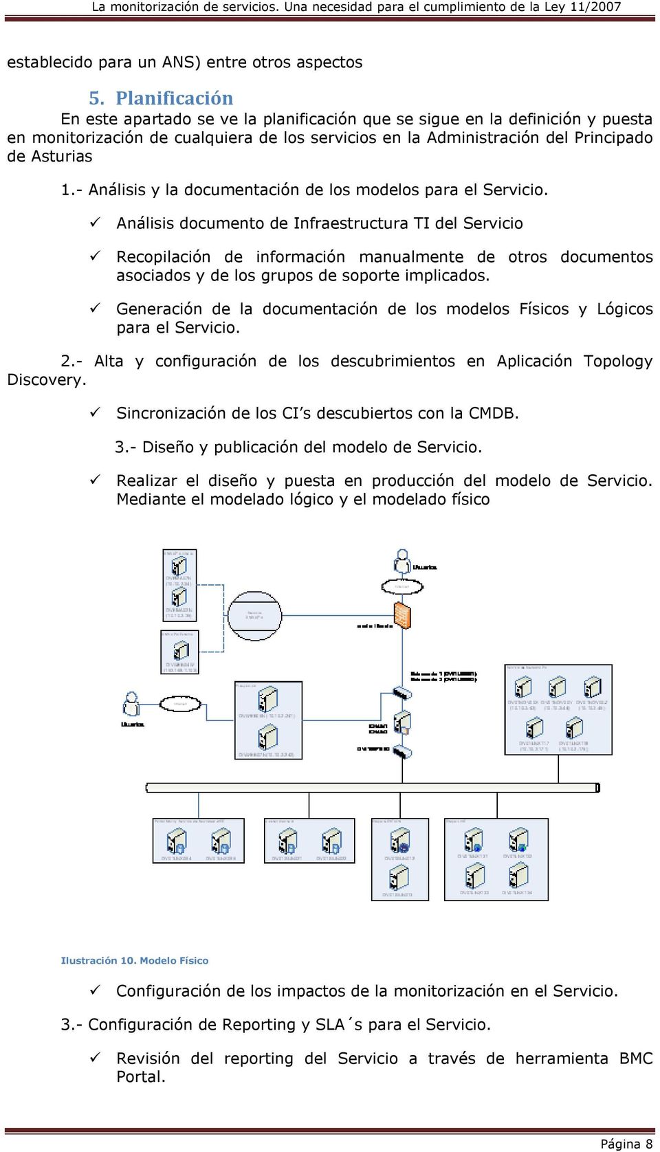 - Análisis y la documentación de los modelos para el Servicio.