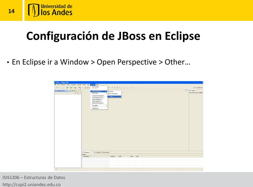 Eclipse ir a Window >